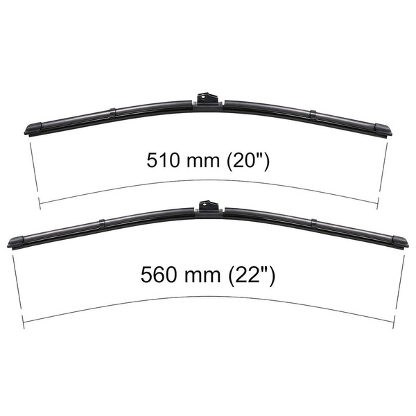Escovas limpa-vidros para pára-brisas para Jeep Renegade SUV (07.2014-....) - planas