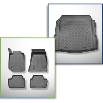 Conjunto de tapetes de bagageira e tapetes de carro feitos sob medida para BMW S