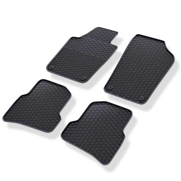 Tapetes de borracha para automóveis Volkswagen Polo V Hatchback, Sedan (2009-2017) - preto - 4 pcs.