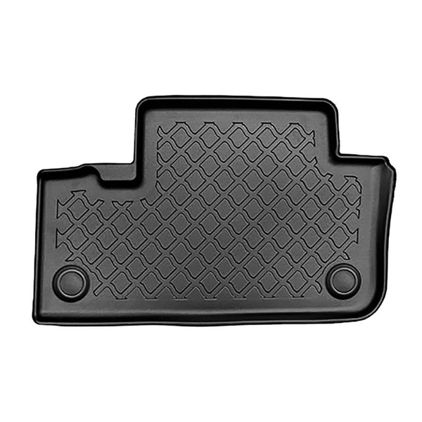 Conjunto de tapetes de bagageira e tapetes de carro feitos sob medida para DS 7 Crossback SUV (01.2019-2022) - também com acionamento híbrido E-Tense; não aplicável a modelos com túnel no segundo banco de assentos; parte inferior do porta-malas; sob / sem