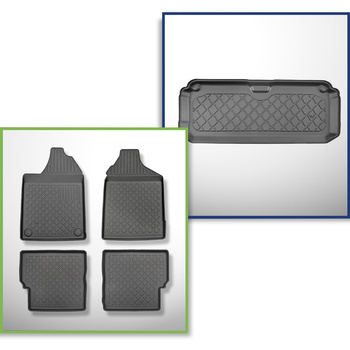 Conjunto de tapetes de bagageira e tapetes de carro feitos sob medida para Aixam