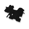 Tapetes de feltro para carros Renault Trafic II Van (2001-2014) 3 lugares - Tapetes para carros preta