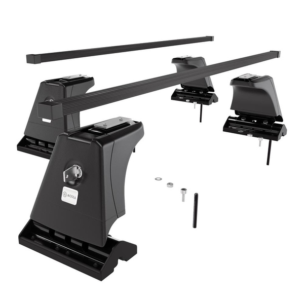 Suporte de tejadilho compatível com Peugeot 5008 Minivan (2009-2017) - bagageiro preto - mala de teto - rack de barras - pontos de montagem - Aço