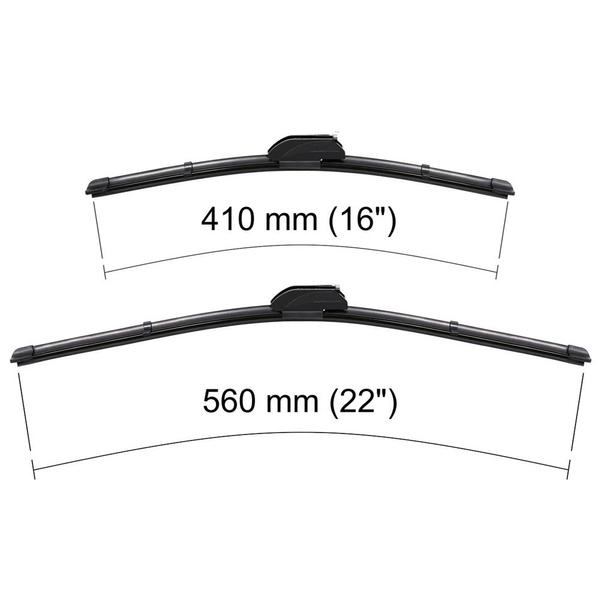 Escovas limpa-vidros para pára-brisas para Kia Picanto I, II Hatchback (05.2004-2016) - planas