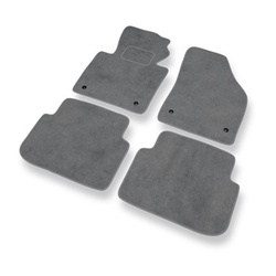 Tapetes de veludo para carros Volkswagen Touran I, II Minivan (2003-2015) - Tapetes para carros cinza