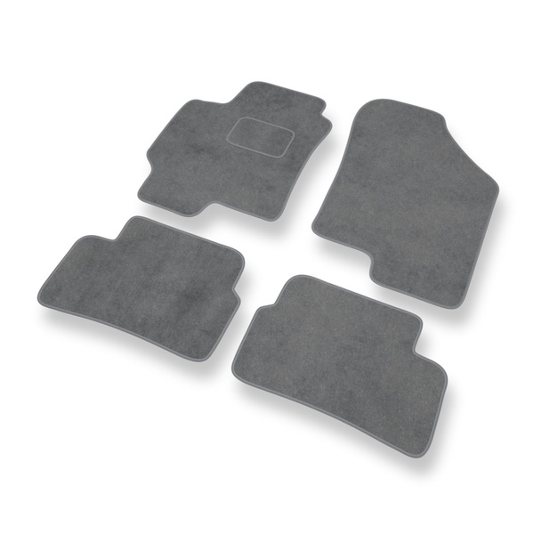 Tapetes de veludo para carros Hyundai Coupe III Coupé (2002-2009) - Tapetes para carros cinza