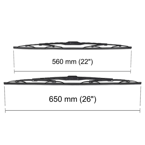 Escovas limpa-vidros para pára-brisas para Mercedes-Benz Classe A W168 Hatchback (10.1997-08.2004) - standard