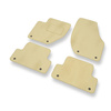 Tapetes de veludo para carros Volvo V40 II Hatchback (2012-2019) - Tapetes para carros bege