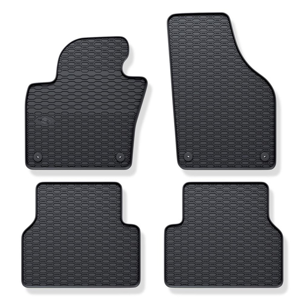 Tapetes de borracha para automóveis Volkswagen Tiguan I SUV (2007-2015) - preto - 4 pcs.