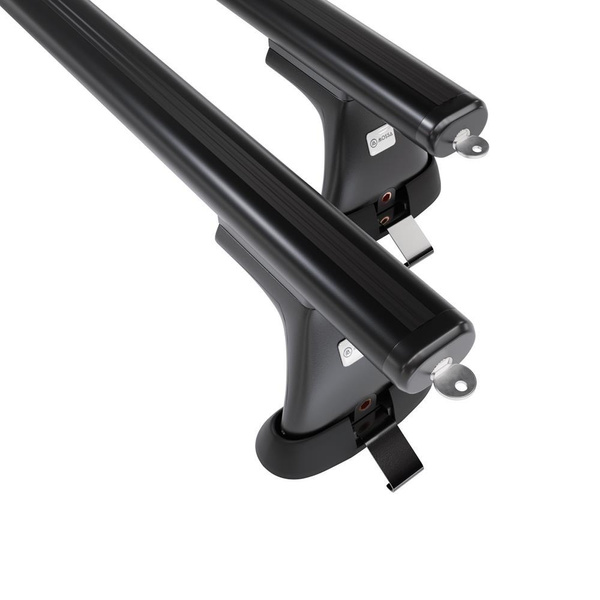 Suporte de tejadilho compatível com Peugeot Partner mk I Van (2003-2010) - bagageiro preto - mala de teto - rack de barras - pontos de montagem - Alumínio