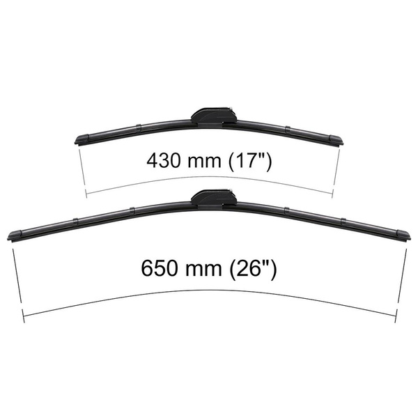 Escovas limpa-vidros para pára-brisas para Nissan Qashqai II Crossover (12.2013-2021) - planas