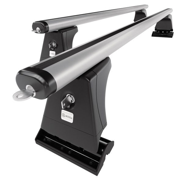 Suporte de tejadilho compatível com Citroen C5 Sedan (2008-2017) - bagageiro prata - mala de teto - rack de barras - pontos de montagem - Alumínio