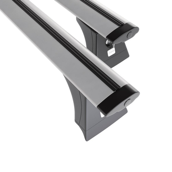 Suporte de tejadilho compatível com Opel Meriva A Minivan (2003-2009) - bagageiro prata - mala de teto - rack de barras - pontos de montagem - Alumínio