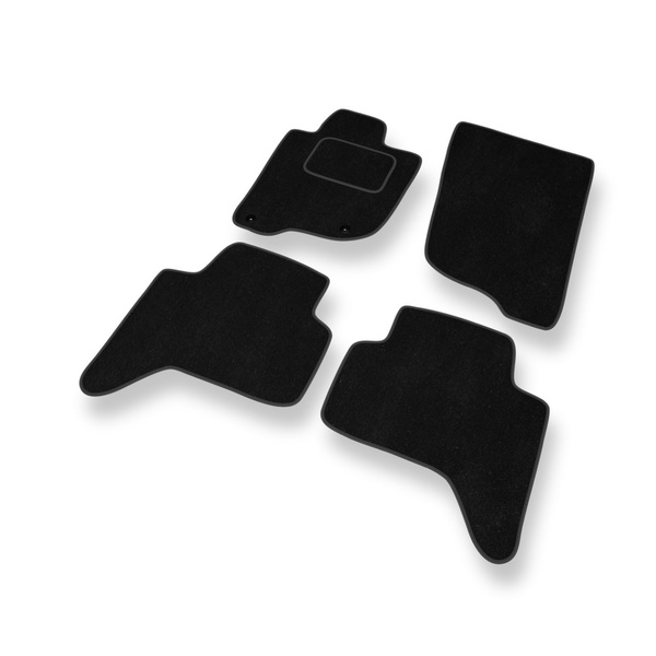 Tapetes de veludo para carros Mitsubishi L200 IV Pick-Up (2006-2015) - Tapetes para carros preta