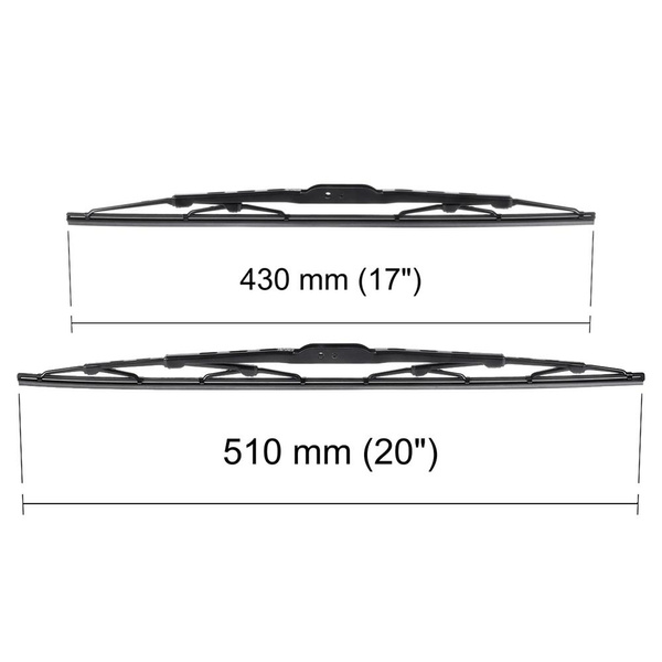 Escovas limpa-vidros para pára-brisas para Opel Corsa C Hatchback, Sedan, Van (09.2000-09.2006) - standard