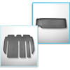 Conjunto de tapetes de bagageira e tapetes de carro feitos sob medida para Tesla Model X SUV (01.2021-....) - 7 lugares; para a terceira fileira de assentos