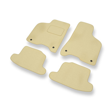 Tapetes de veludo para carros Volkswagen Lupo I (1998-2005) - Tapetes para carros bege