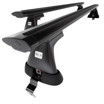 Suporte de tejadilho compatível com Volvo S60 Sedan (2010-2018) - bagageiro preto - mala de teto - rack de barras - sem elementos de montagem - Alumínio