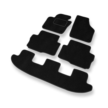 Tapetes de veludo para carros Seat Alhambra II Van (2010-2020) - Tapetes para carros preta