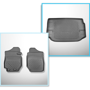 Conjunto de tapetes de bagageira e tapetes de carro feitos sob medida para Suzuki Jimny II GJ SUV (10.2018-2020)