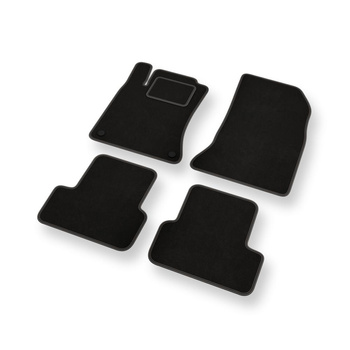 Tapetes de veludo para carros Mercedes-Benz CLA I C117 Coupé, Shooting Brake (2013-2019) - Tapetes para carros preta