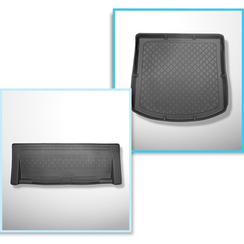 Conjunto de tapetes de bagageira e tapetes de carro feitos sob medida para Volkswagen Touran I 1T Minivan (09.2010-08.2015)