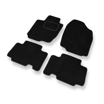Tapetes de veludo para carros Toyota RAV4 III SUV (2005-2012) - Tapetes para carros preta