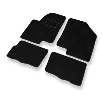 Tapetes de veludo para carros Kia Soul SUV (2008-2016) - Tapetes para carros preta