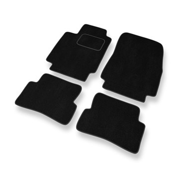 Tapetes de veludo para carros Renault Thalia II Sedan (2008-2012) - Tapetes para carros preta