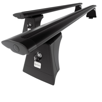 Suporte de tejadilho compatível com Suzuki Across SUV (2021-....) - bagageiro preto - mala de teto - rack de barras - barras integradas - Alumínio