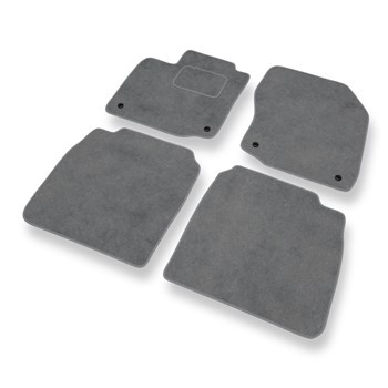 Tapetes de veludo para carros Honda Civic IX (3 portas, 5 portas) (2012-2017) - Tapetes para carros cinza