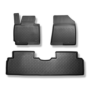 Tapetes TPE para Kia Carens IV Minivan (12.2015-10.2022) - 5 ou 7 lugares; sem terceira fileira