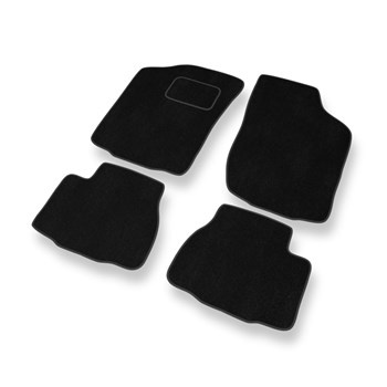Tapetes de veludo para carros Nissan Micra II Hatchback (1992-2003) - Tapetes para carros preta