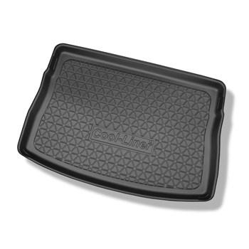 Tapete para a bagageira projetado para Volkswagen Golf VII Hatchback (10.2012-12.2019) - parte superior do porta-malas com roda sobressalente provisória/conjunto de reparação; roda sobressalente completa
