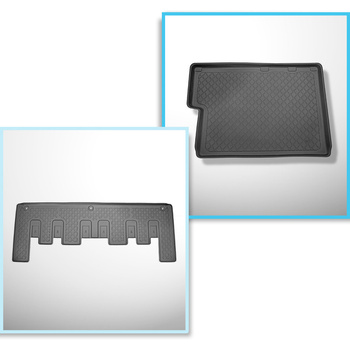Conjunto de tapetes de bagageira e tapetes de carro feitos sob medida para Ford Tourneo Custom L2 Van (01.2013-2018)