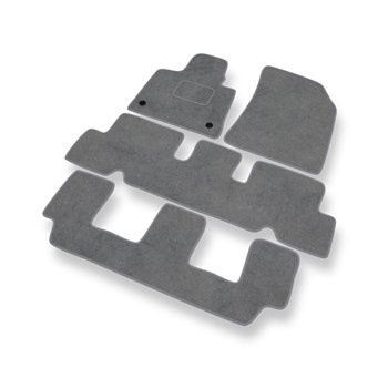 Tapetes de veludo para carros Citroen C4 Picasso Minivan (2013-2018) - Tapetes para carros cinza