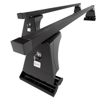 Suporte de tejadilho compatível com Peugeot 5008 Minivan (2009-2017) - bagageiro preto - mala de teto - rack de barras - pontos de montagem - Aço