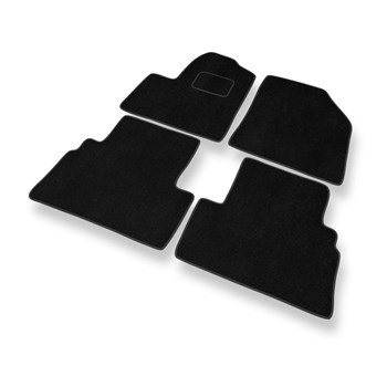 Tapetes de veludo para carros Ford Transit Connect Van (2003-2014) 5-lugares - Tapetes para carros preta