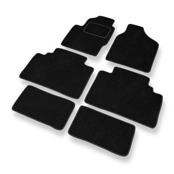 Tapetes de veludo para carros Seat Alhambra I (1996-2000) - Tapetes para carros preta