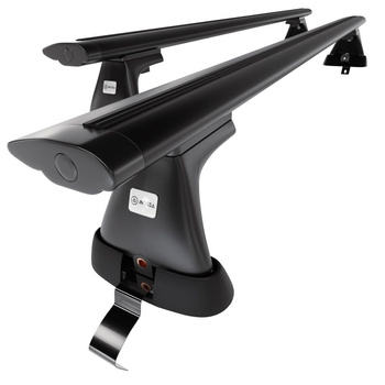 Suporte de tejadilho compatível com Volkswagen Passat B8 Sedan (2015-2023) - bagageiro preto - mala de teto - rack de barras - sem elementos de montagem - Alumínio