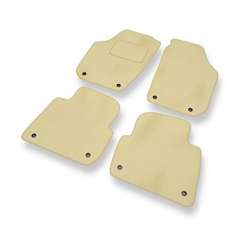 Tapetes de veludo para carros Skoda Roomster I Van (2006-2015) - Tapetes para carros bege