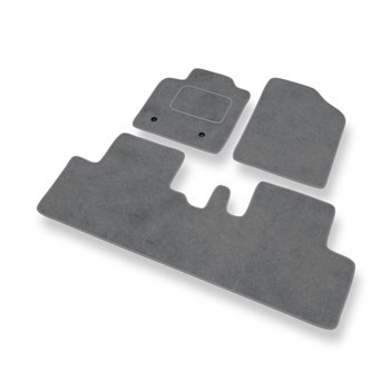 Tapetes de veludo para carros Toyota Avensis Verso II Minivan (2003-2008) - Tapetes para carros cinza