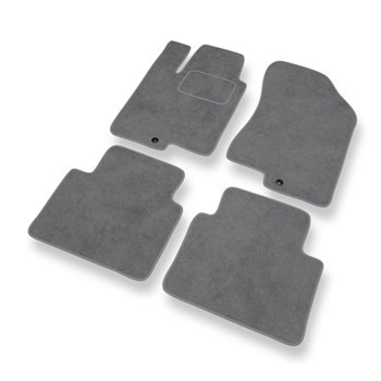Tapetes de veludo para carros Hyundai Sonata IV Sedan (2005-2009) - Tapetes para carros cinza