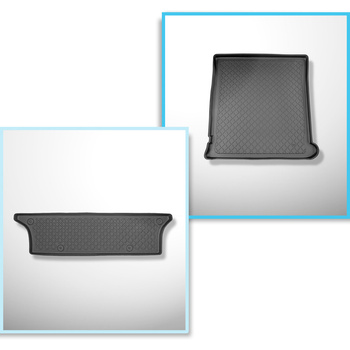 Conjunto de tapetes de bagageira e tapetes de carro feitos sob medida para Volkswagen Sharan I Van (1995-08.2010) - 7 lugares; terceira fileira de assentos removidos