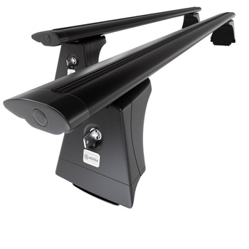 Suporte de tejadilho compatível com Toyota Avensis mk III Combo (2009-2019) - bagageiro preto - mala de teto - rack de barras - pontos de montagem - Alumínio