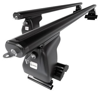 Suporte de tejadilho compatível com Chrysler PT Cruiser Minivan (2001-2010) - bagageiro preto - mala de teto - rack de barras - sem elementos de montagem - Alumínio