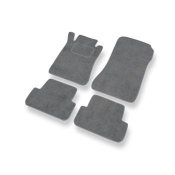 Tapetes de veludo para carros Mercedes-Benz CLK A209, C209 (2003-2009) - Tapetes para carros cinza