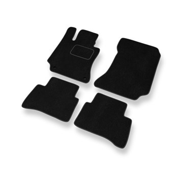 Tapetes de veludo para carros Mercedes-Benz Classe E W212 Combo, Limousine (2009-2016) - Tapetes para carros preta