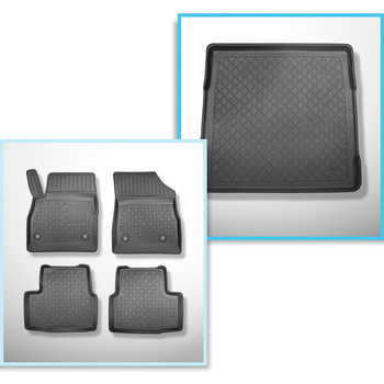 Conjunto de tapetes de bagageira e tapetes de carro feitos sob medida para Opel Astra K Sports Tourer (04.2016-12.2021)