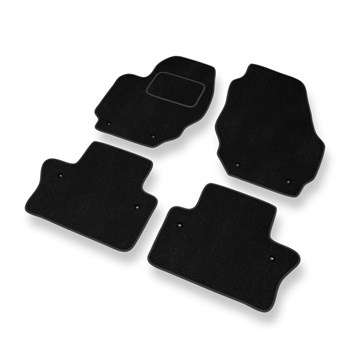 Tapetes de veludo para carros Volvo S80 II (2006-2016) - Tapetes para carros preta